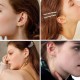 4PCS Ear Cuff Earrings Chain Earrings For Women Leaf Ear Earrings Butterfly Earrings Wrap Clip On Earring Star Crawler Dangling Tassel Chain Earrings For Girls